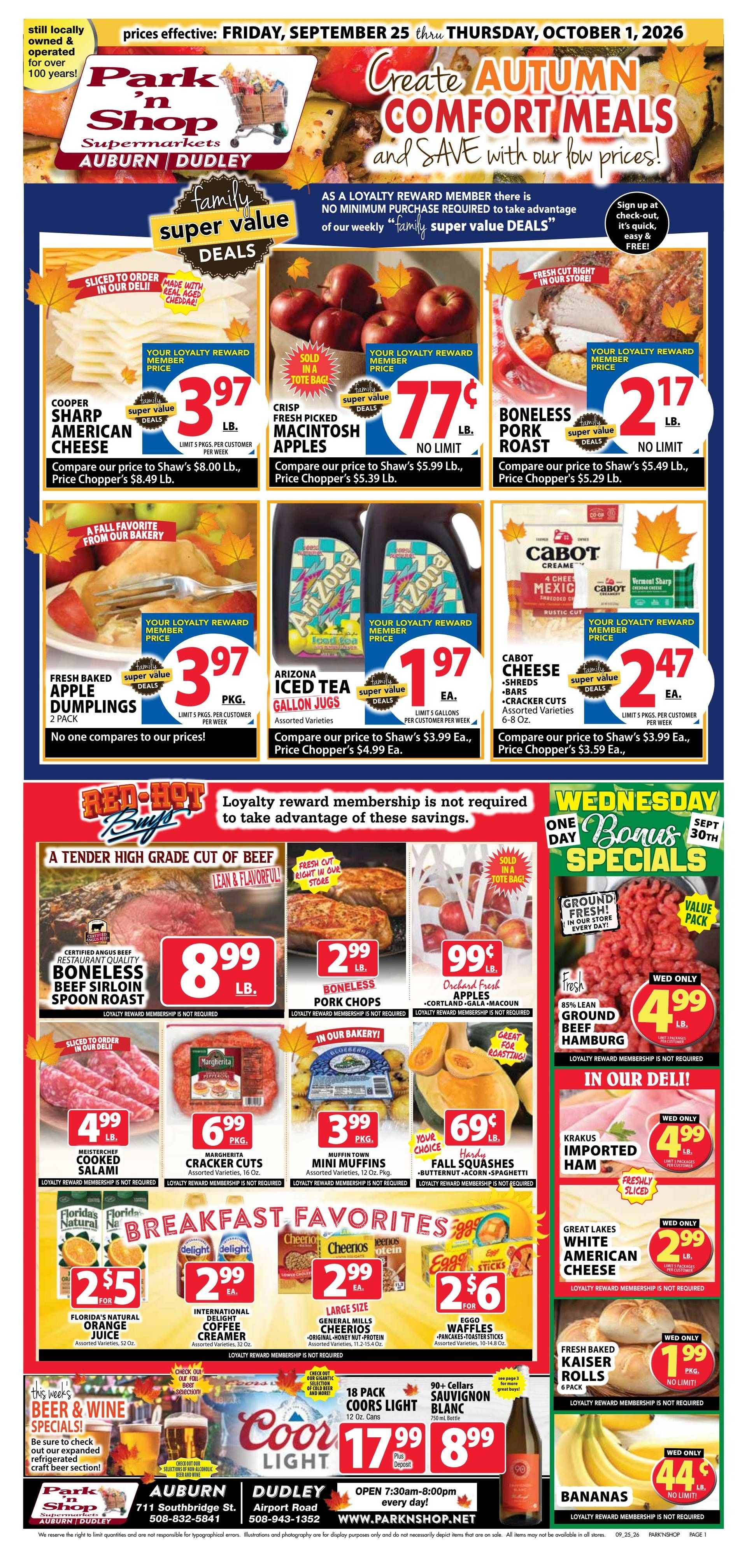 Park 'n Shop Weekly Ad September 25 - October 1, 2026