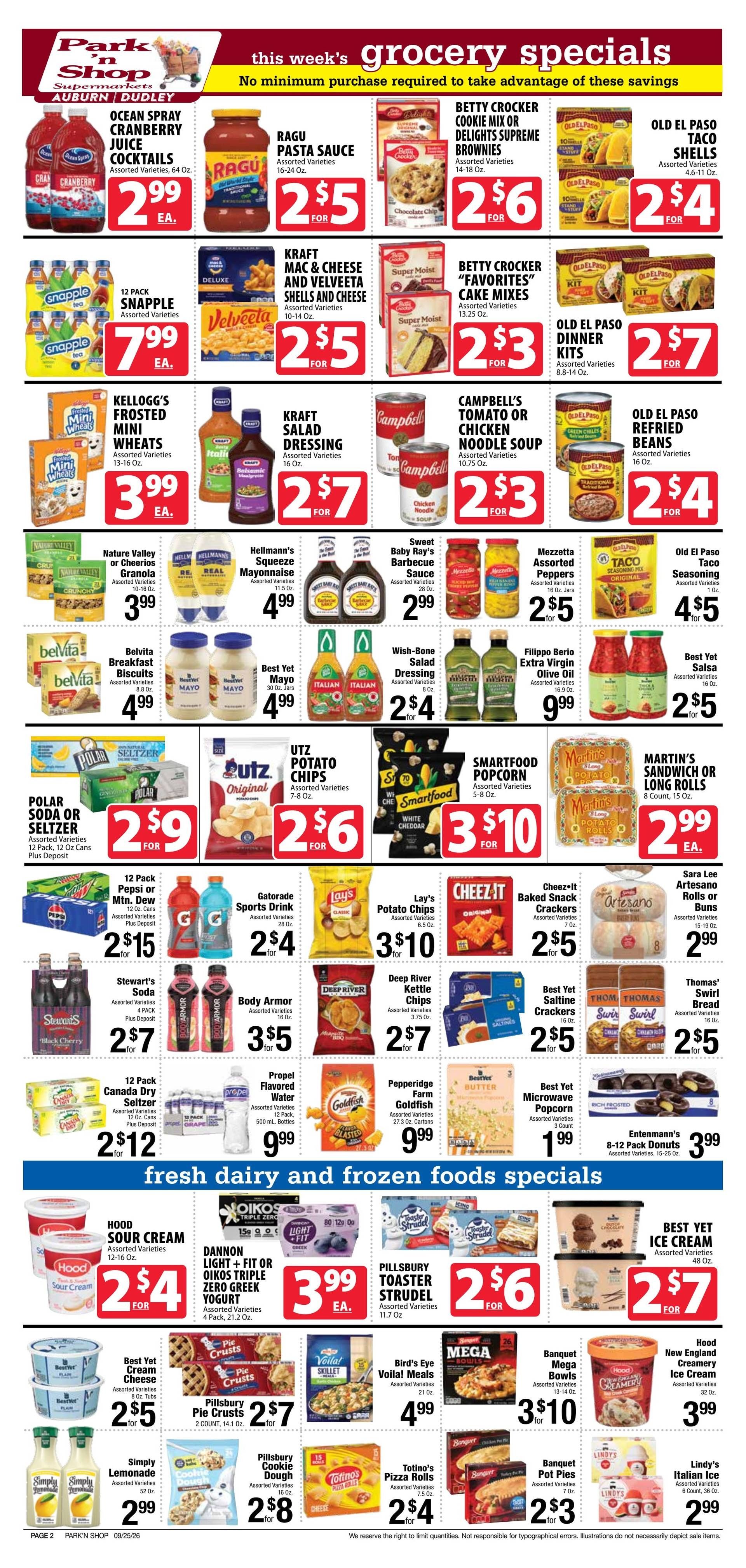 Park 'n Shop Weekly Ad September 25 - October 1, 2026