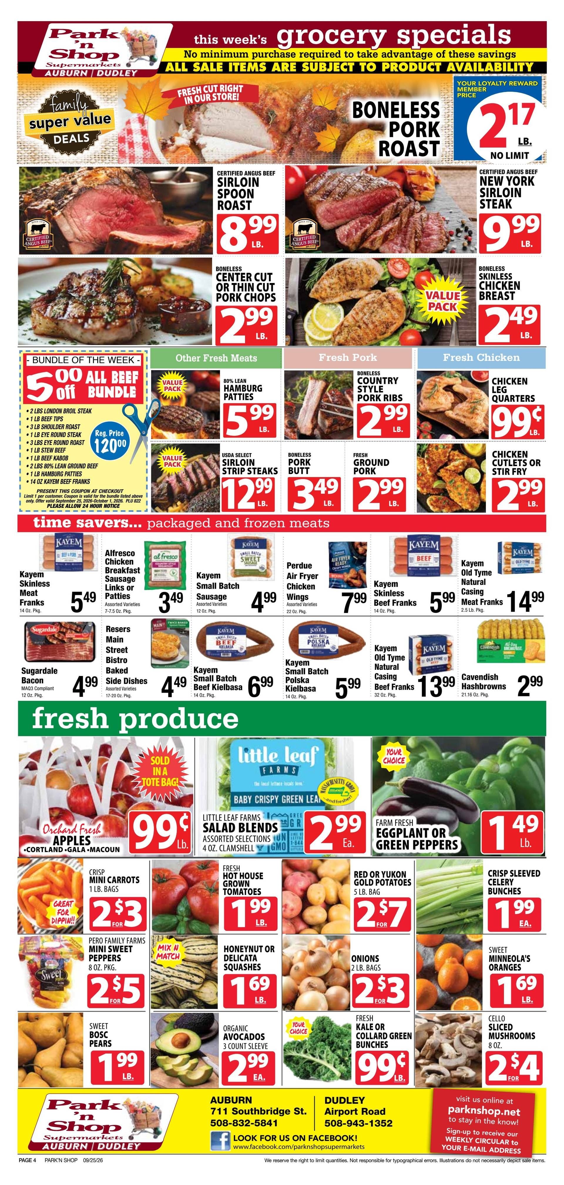 Park 'n Shop Weekly Ad September 25 - October 1, 2026