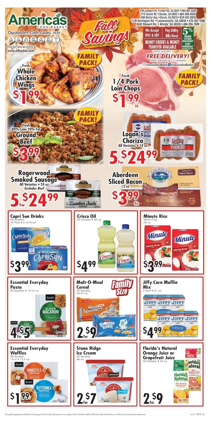 America's Food Basket (Georgia) Weekly Ad September 25 - October 1, 2026