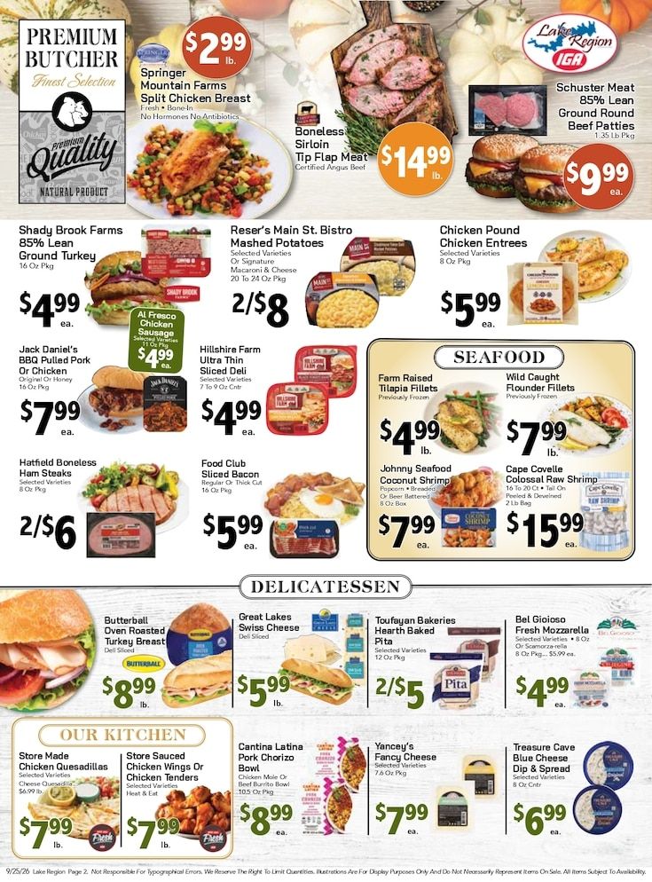 Lake Region IGA Weekly Ad September 25 - October 1, 2026