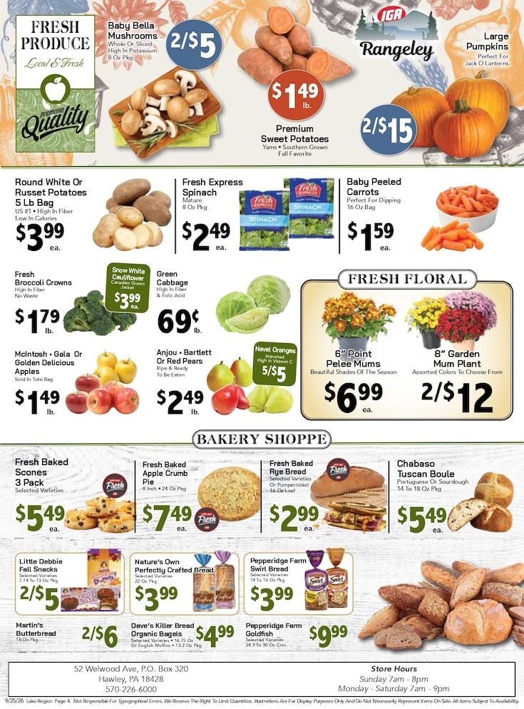 Lake Region IGA Weekly Ad September 25 - October 1, 2026