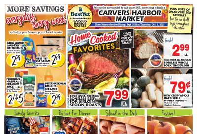 Carver's Harbor Market Weekly Ad September 25 - October 1, 2026