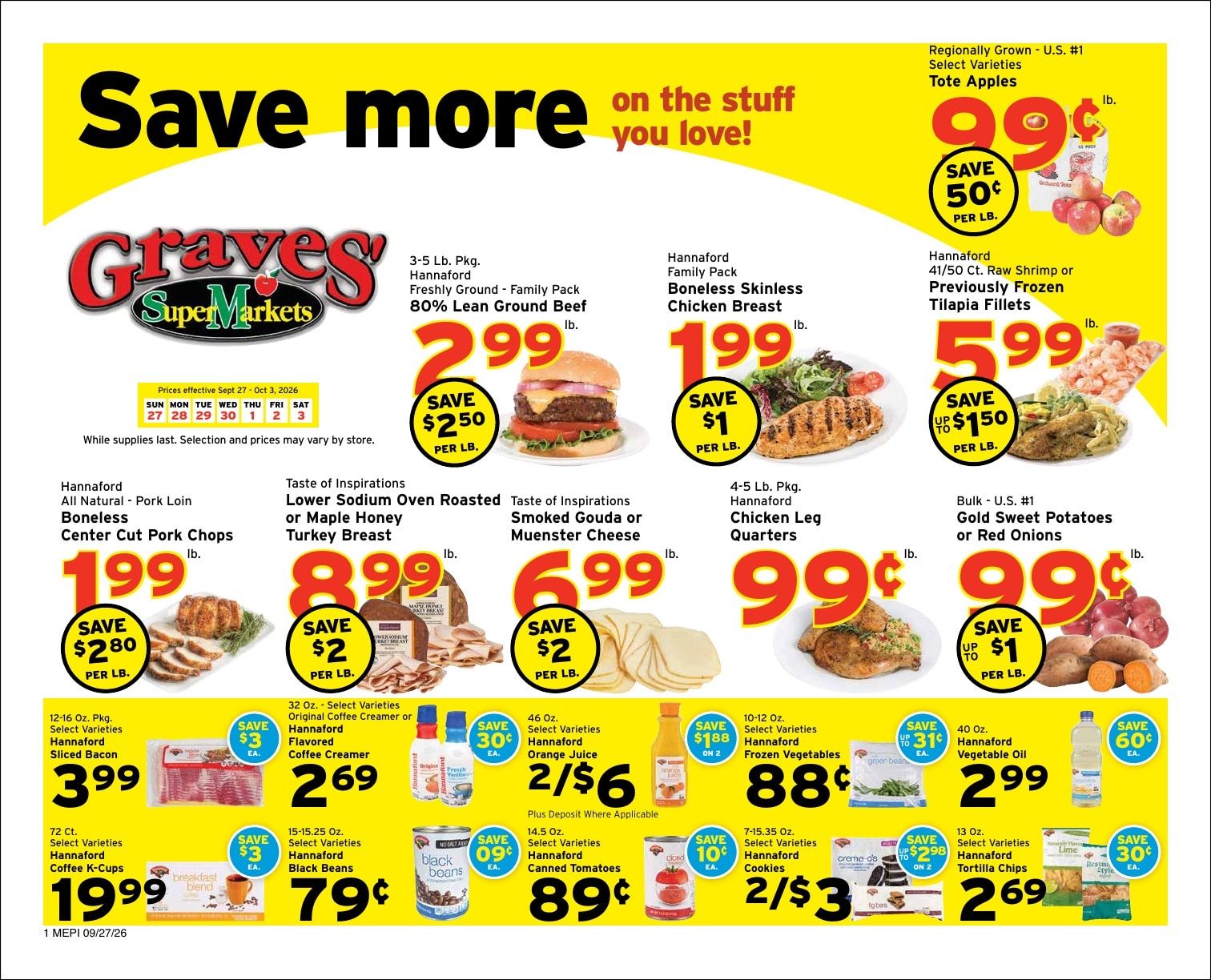 Graves' Shop 'n Save Weekly Ad September 27 - October 3, 2026