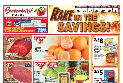 Bensonhurst Market Weekly Ad September 25 - October 1, 2026