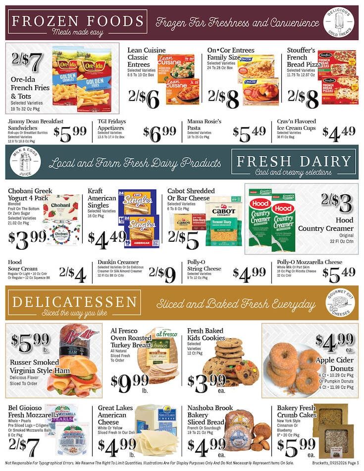 Brackett's Market Weekly Ad September 25 - October 1, 2026
