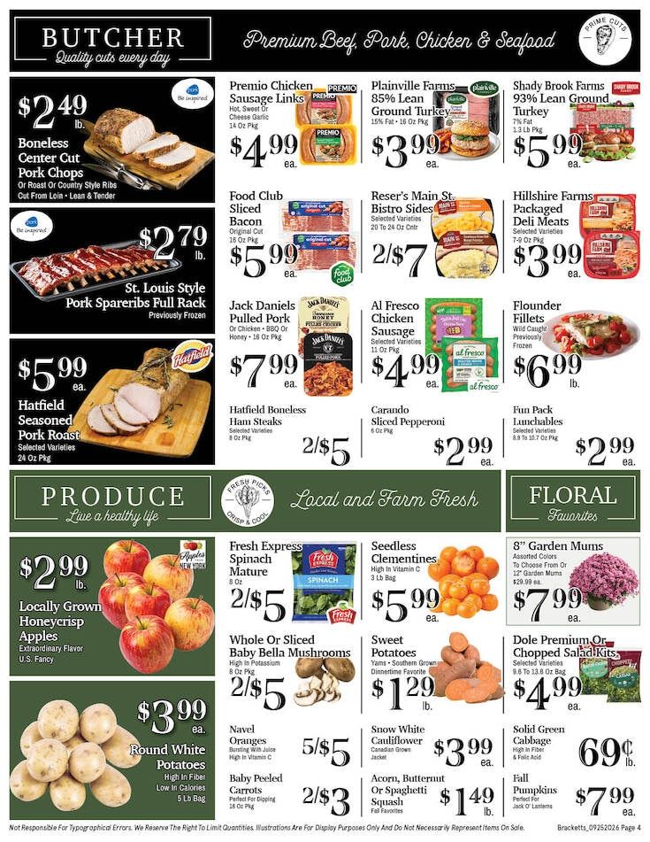 Brackett's Market Weekly Ad September 25 - October 1, 2026