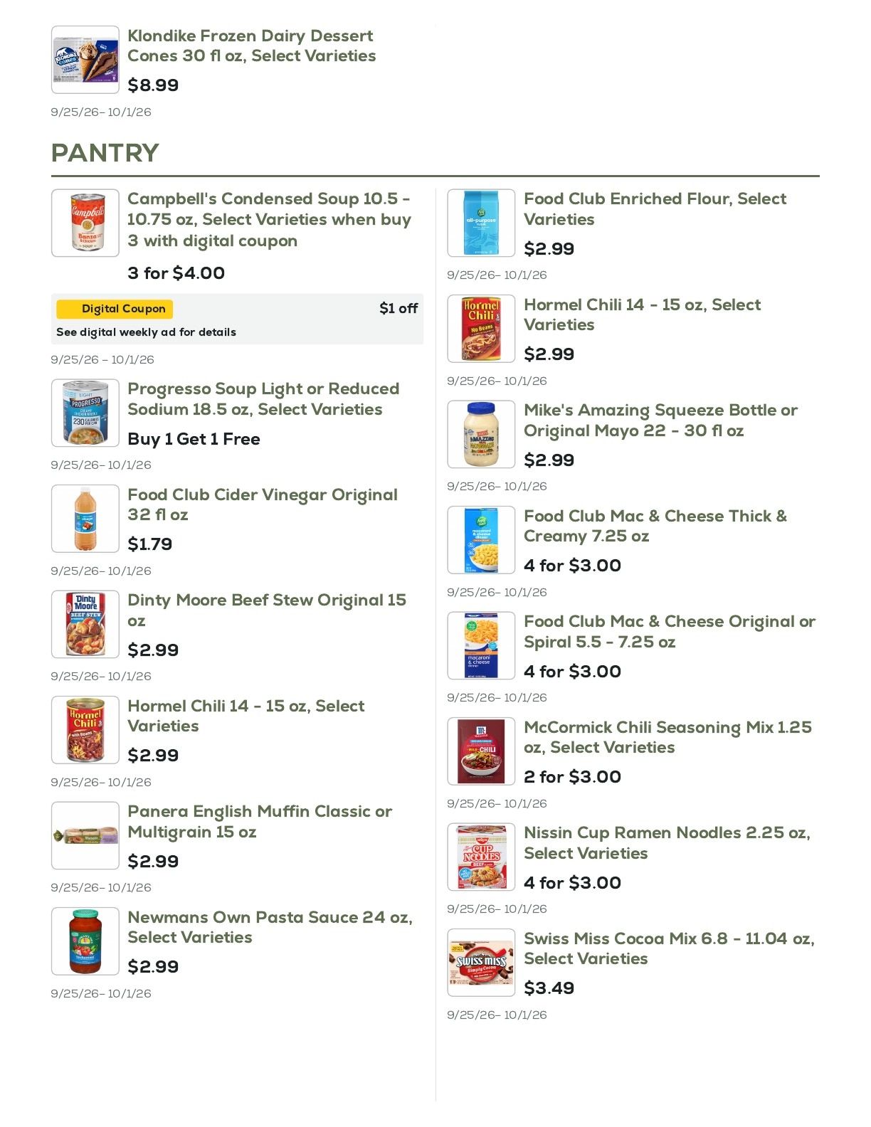 Geissler's Supermarket Weekly Ad September 25 - October 1, 2026