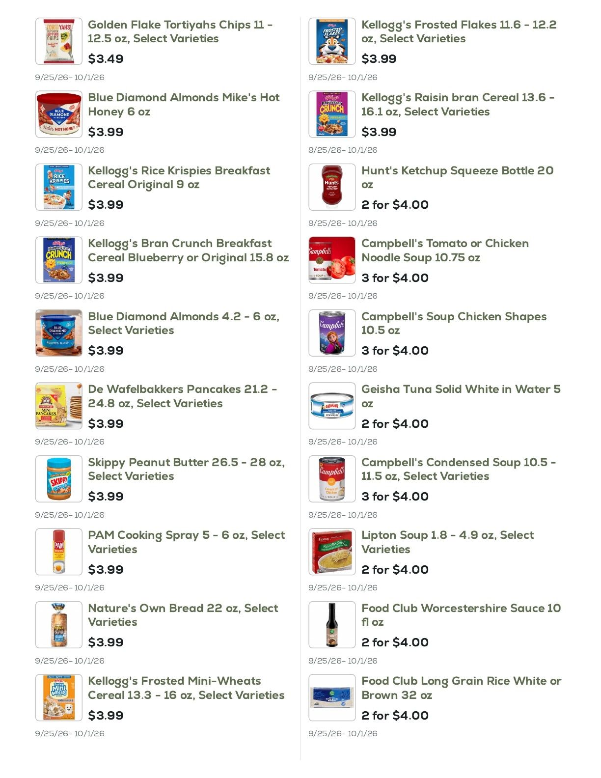 Geissler's Supermarket Weekly Ad September 25 - October 1, 2026