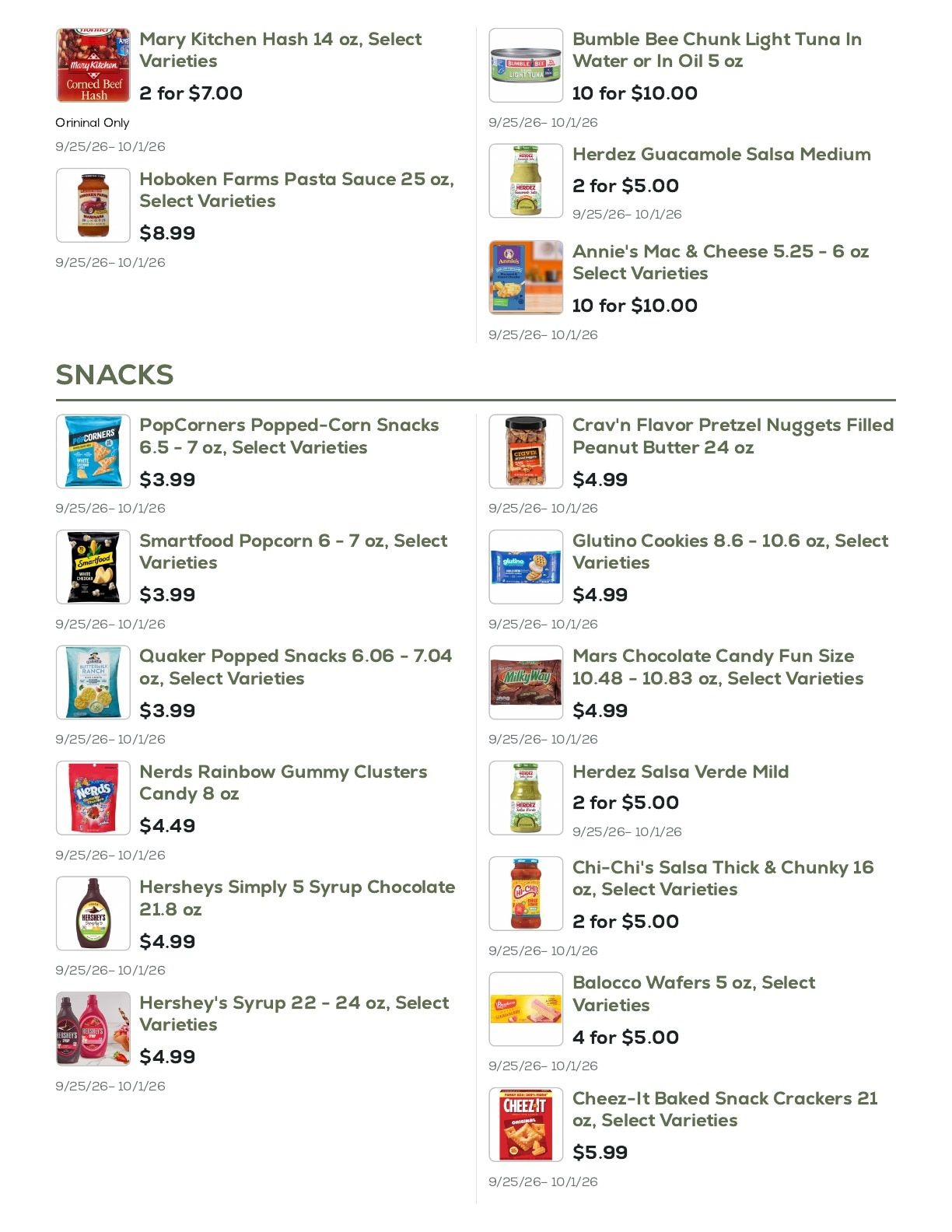 Geissler's Supermarket Weekly Ad September 25 - October 1, 2026