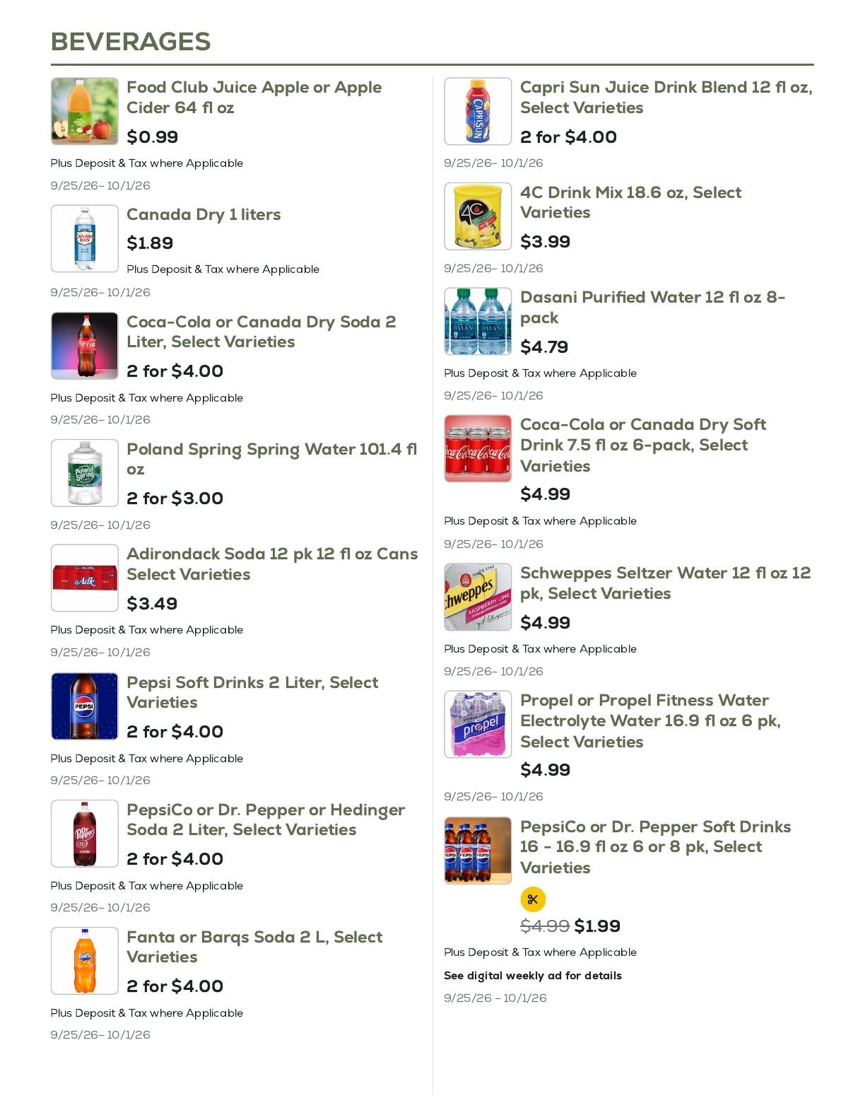 Geissler's Supermarket Weekly Ad September 25 - October 1, 2026