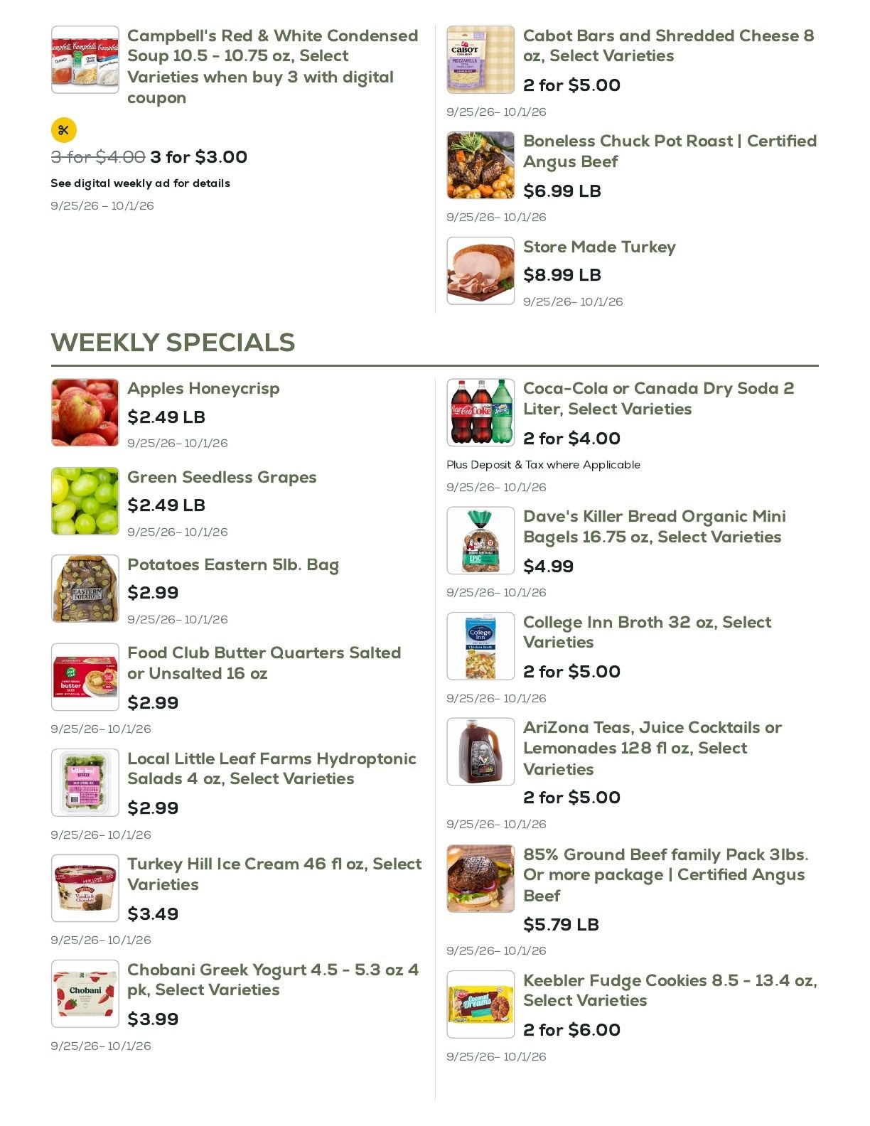 Geissler's Supermarket Weekly Ad September 25 - October 1, 2026