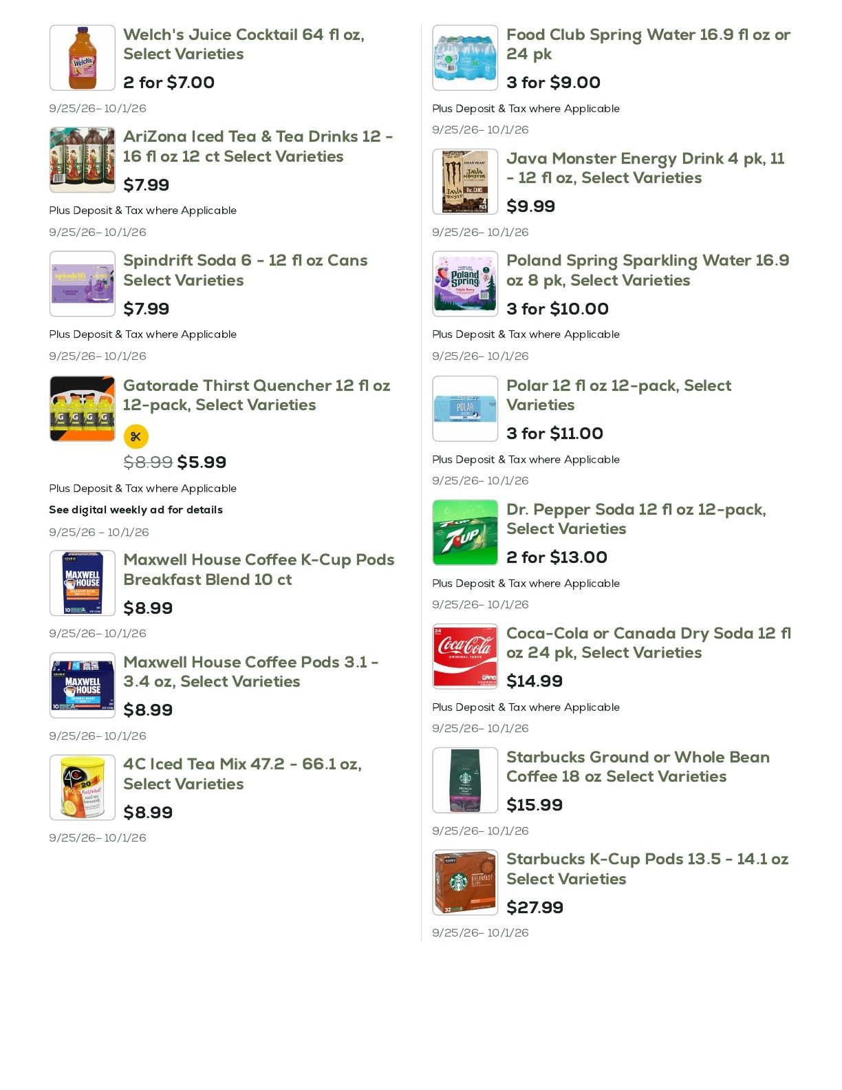 Geissler's Supermarket Weekly Ad September 25 - October 1, 2026
