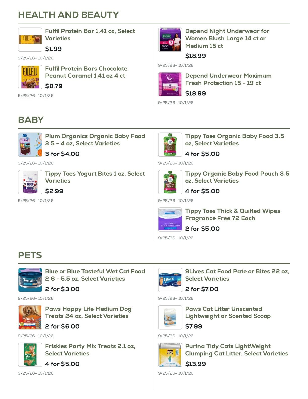 Geissler's Supermarket Weekly Ad September 25 - October 1, 2026