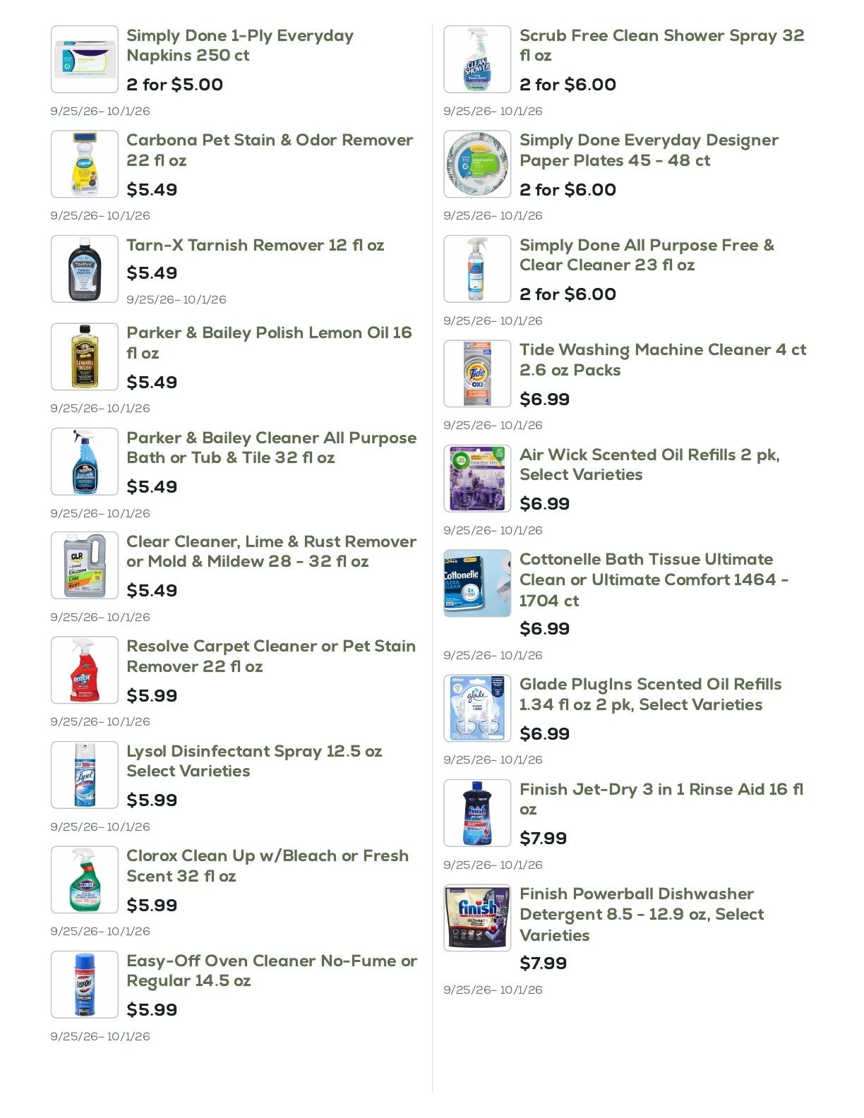 Geissler's Supermarket Weekly Ad September 25 - October 1, 2026