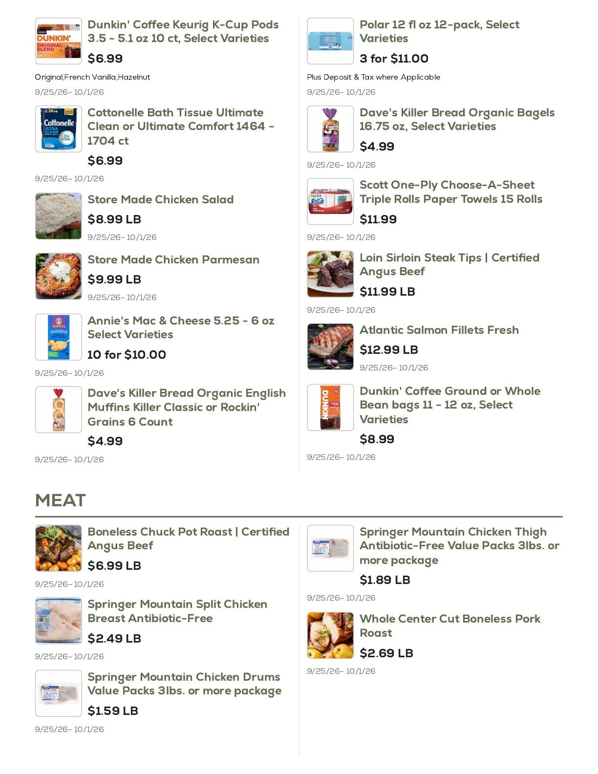 Geissler's Supermarket Weekly Ad September 25 - October 1, 2026