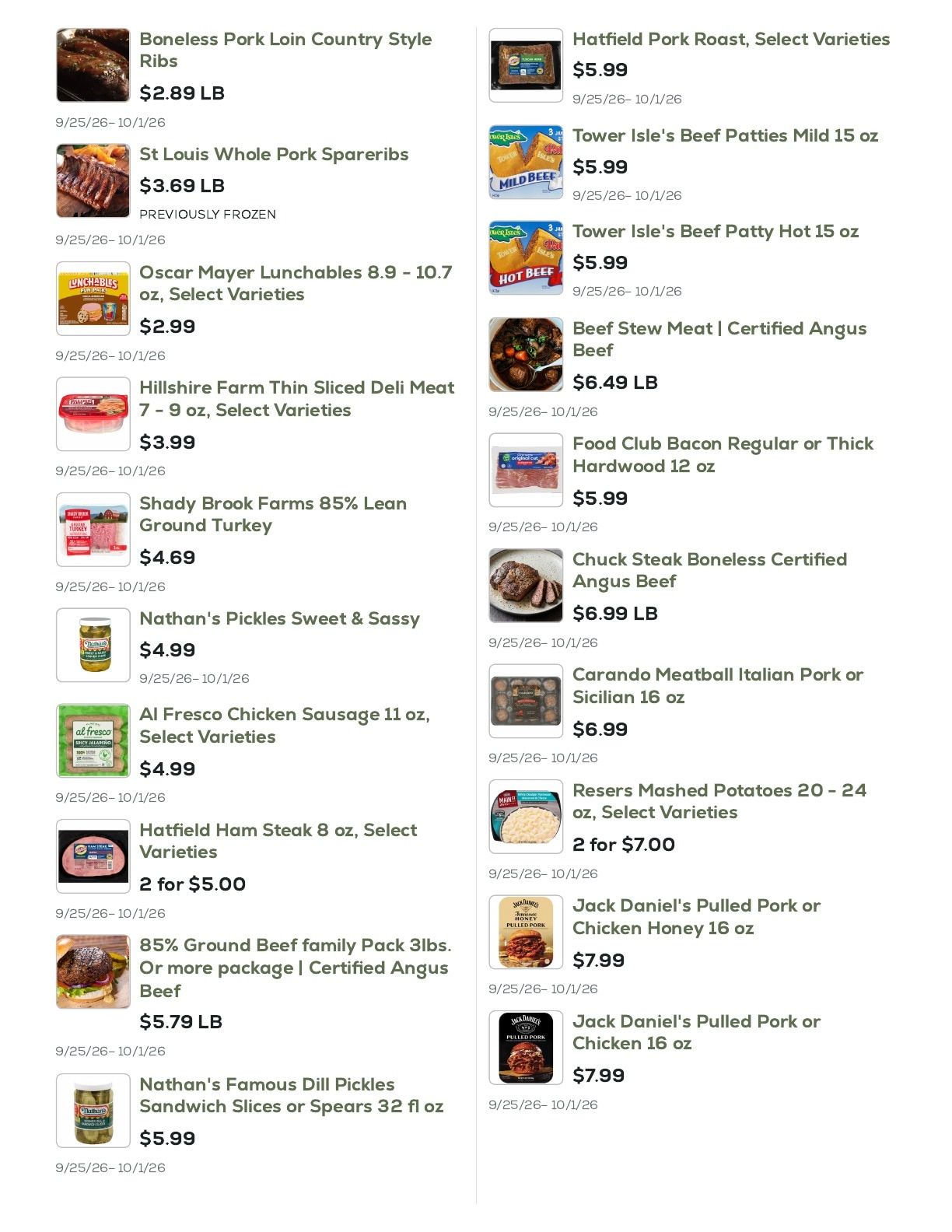 Geissler's Supermarket Weekly Ad September 25 - October 1, 2026