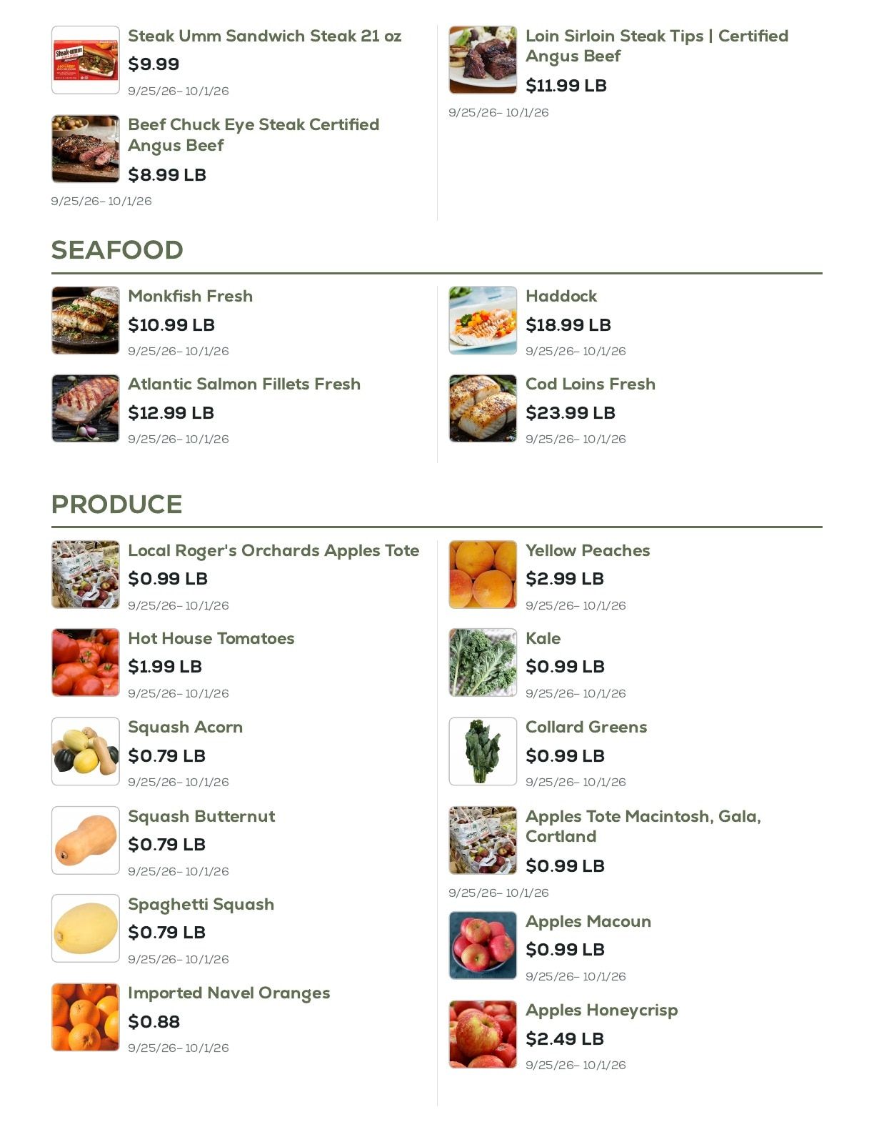 Geissler's Supermarket Weekly Ad September 25 - October 1, 2026