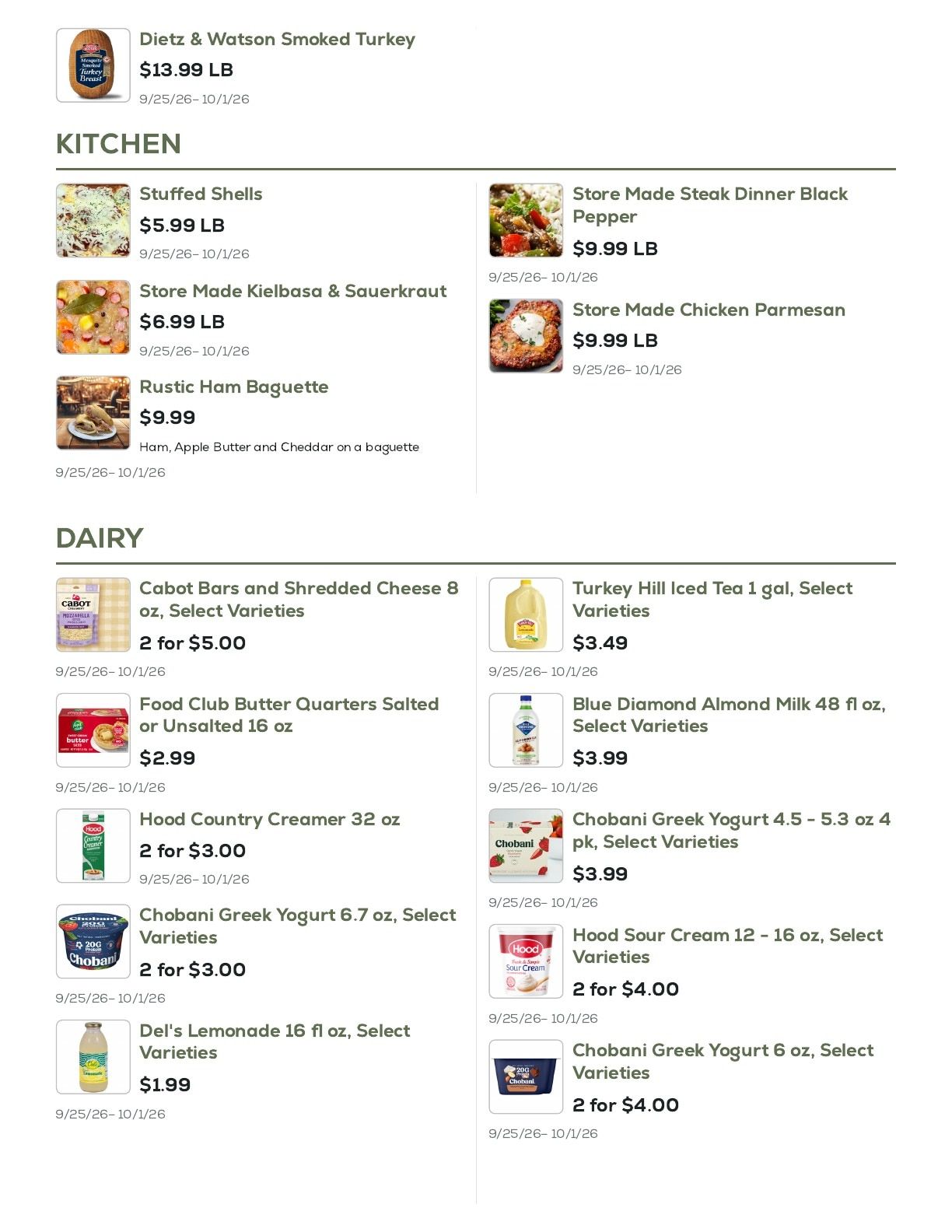 Geissler's Supermarket Weekly Ad September 25 - October 1, 2026