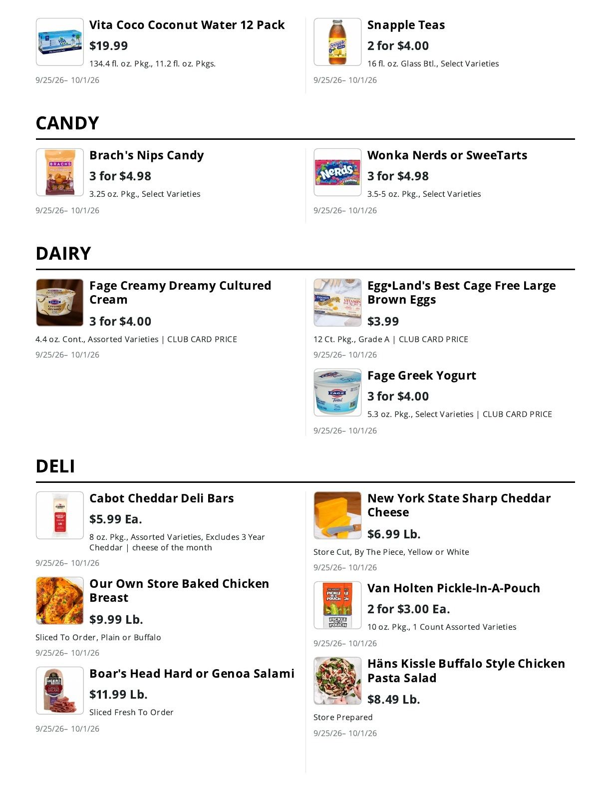 La Bella Marketplace (Brooklyn, NY) Weekly Ad September 25 - October 1, 2026