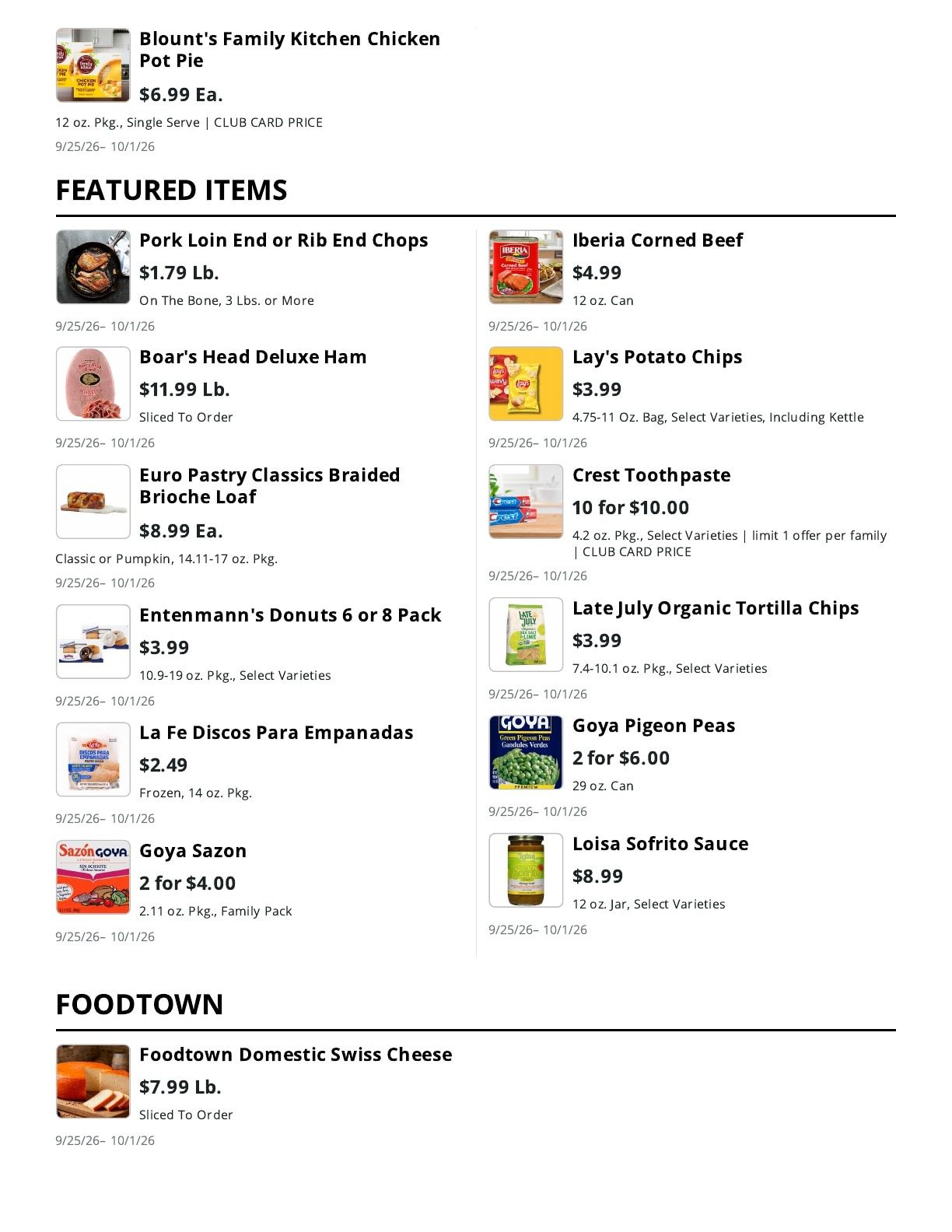 La Bella Marketplace (Brooklyn, NY) Weekly Ad September 25 - October 1, 2026