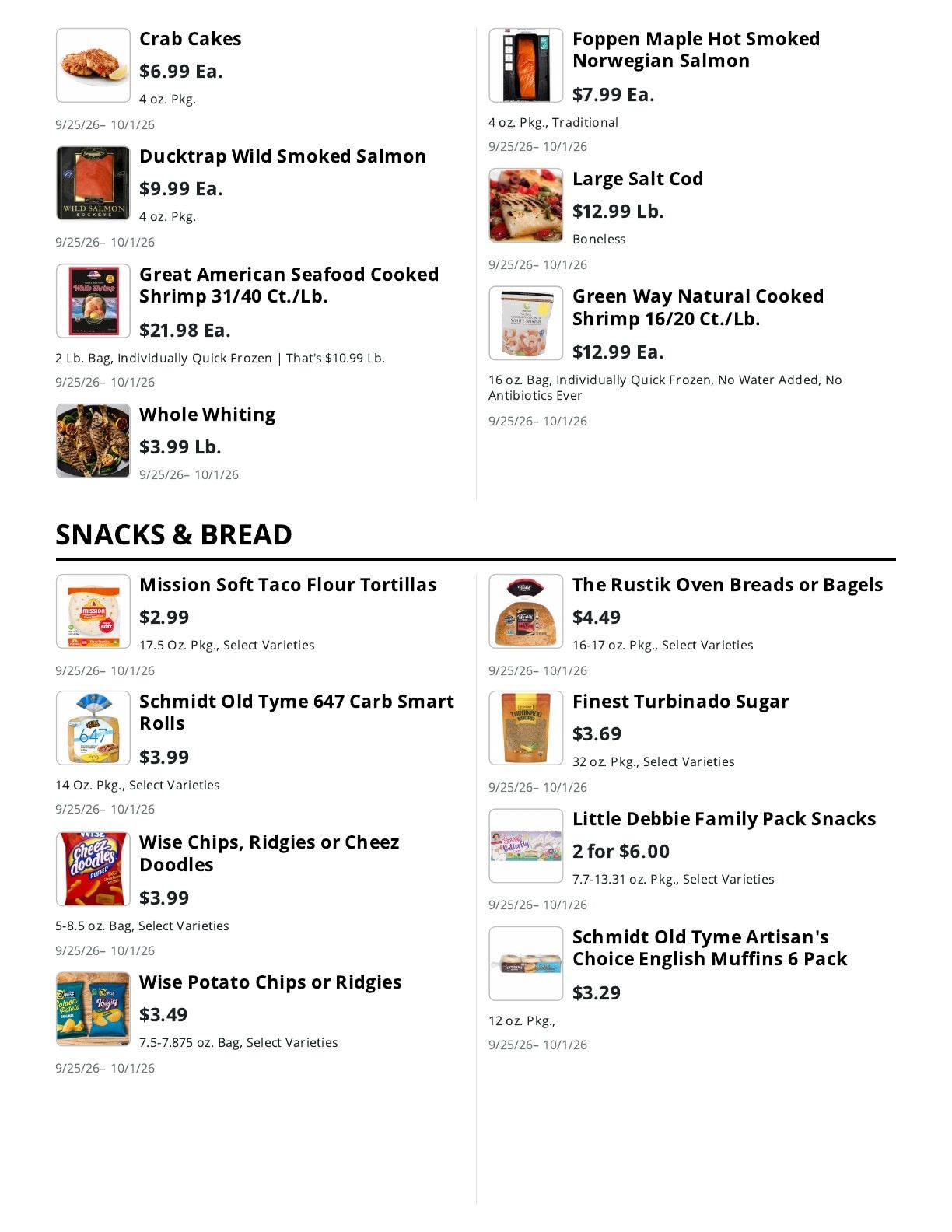 La Bella Marketplace (Staten Island, NY) Weekly Ad September 25 - October 1, 2026
