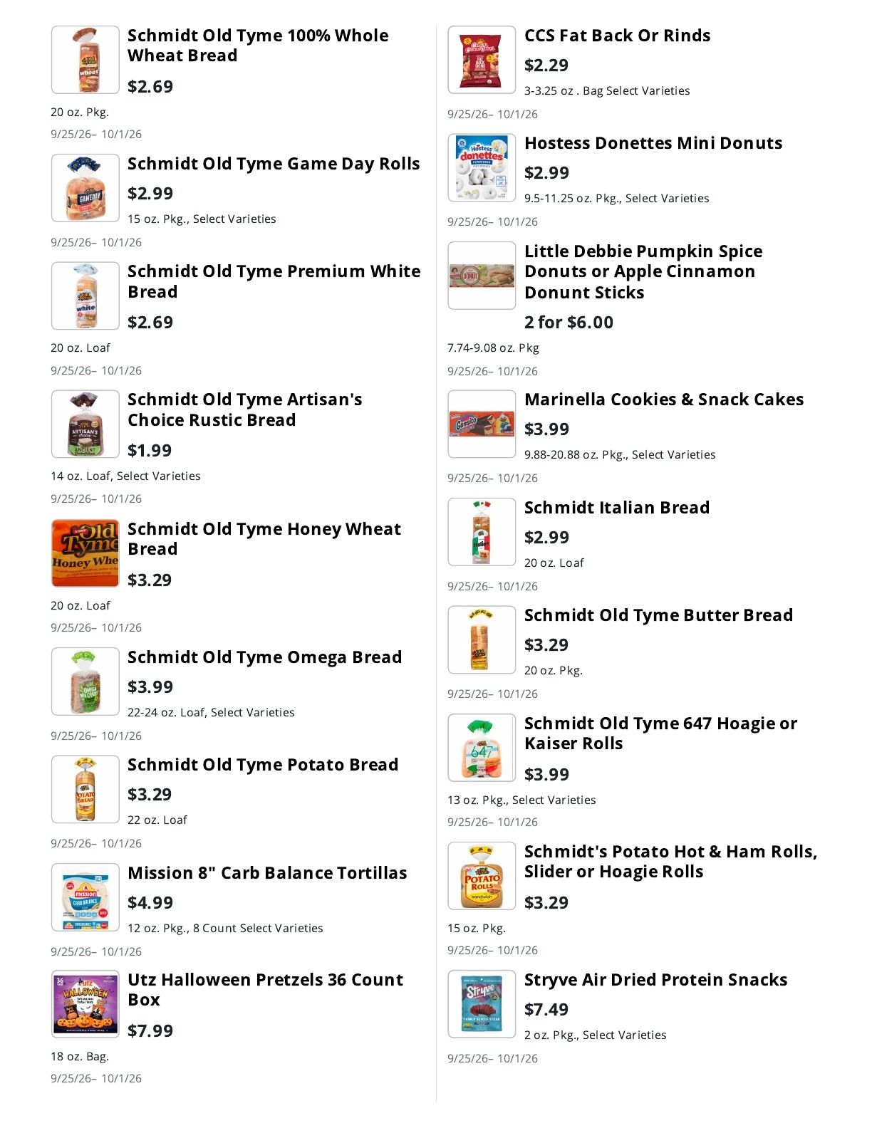 La Bella Marketplace (Staten Island, NY) Weekly Ad September 25 - October 1, 2026