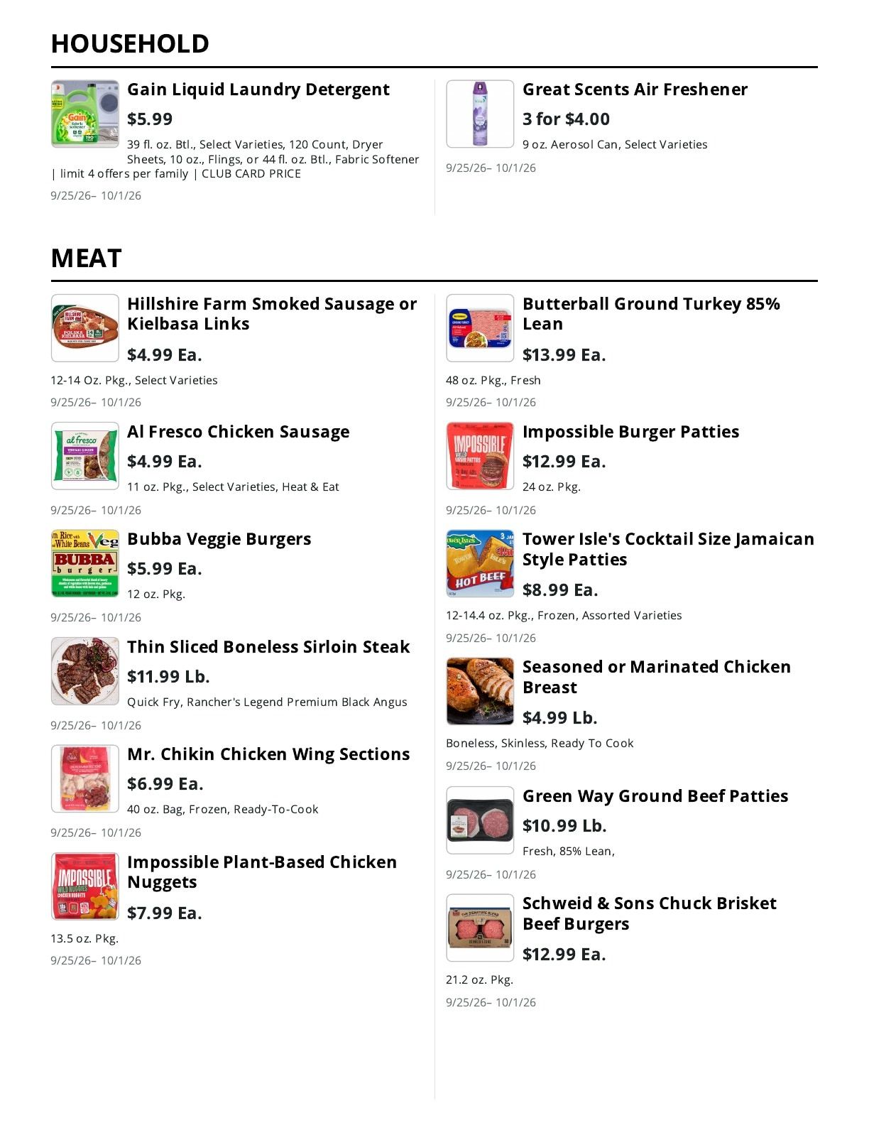 La Bella Marketplace (Staten Island, NY) Weekly Ad September 25 - October 1, 2026