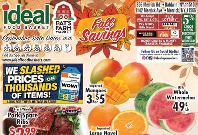 Ideal Food Basket (Baldwin, NY) Weekly Ad September 25 - October 1, 2026