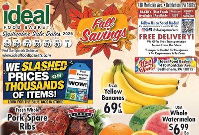 Ideal Food Basket (Bethlehem, PA) Weekly Ad September 25 - October 1, 2026