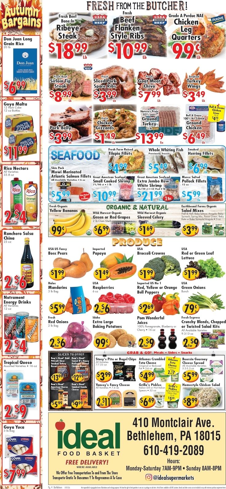 Ideal Food Basket (Bethlehem, PA) Weekly Ad September 25 - October 1, 2026
