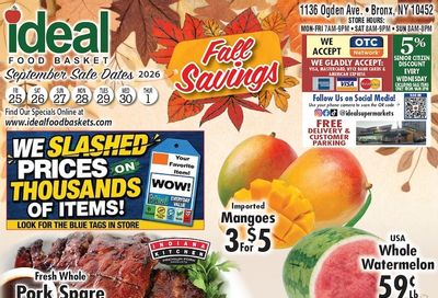 Ideal Food Basket (Bronx, NY) Weekly Ad September 25 - October 1, 2026