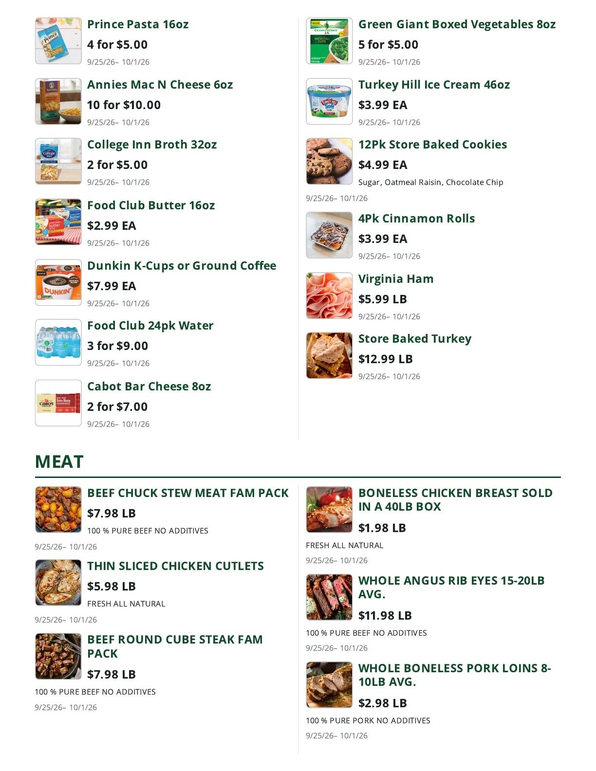 Bob's Butcher & Basket Weekly Ad September 25 - October 1, 2026