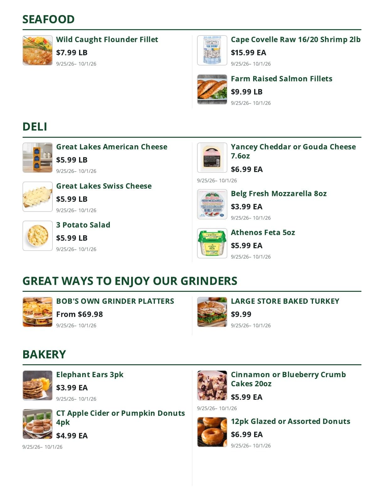 Bob's Butcher & Basket Weekly Ad September 25 - October 1, 2026
