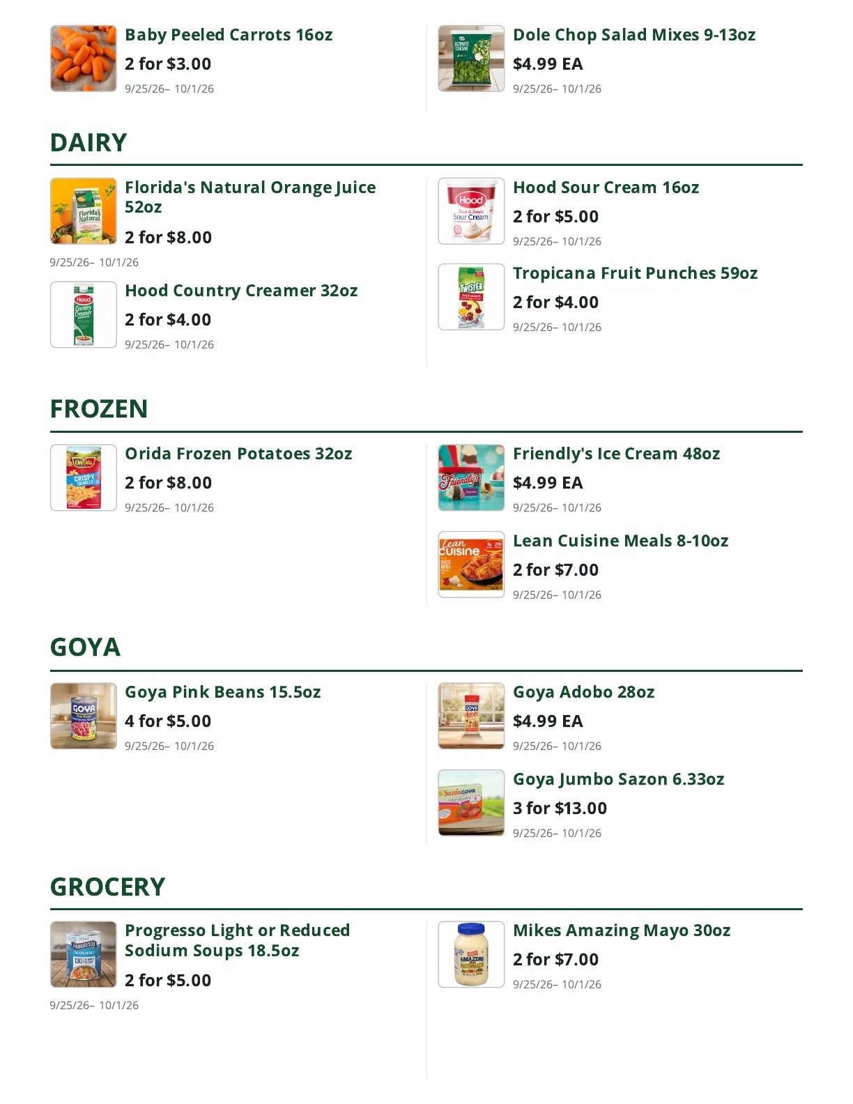Bob's Butcher & Basket Weekly Ad September 25 - October 1, 2026