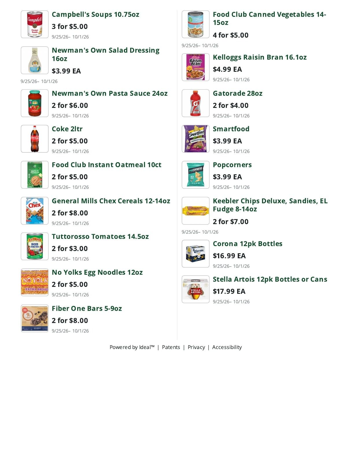 Bob's Butcher & Basket Weekly Ad September 25 - October 1, 2026