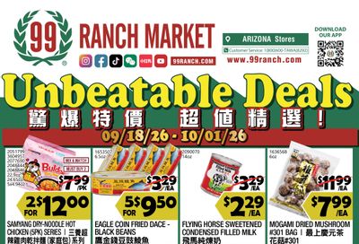 99 Ranch Market (Chandler, AZ) Weekly Ad September 25 - October 1, 2026