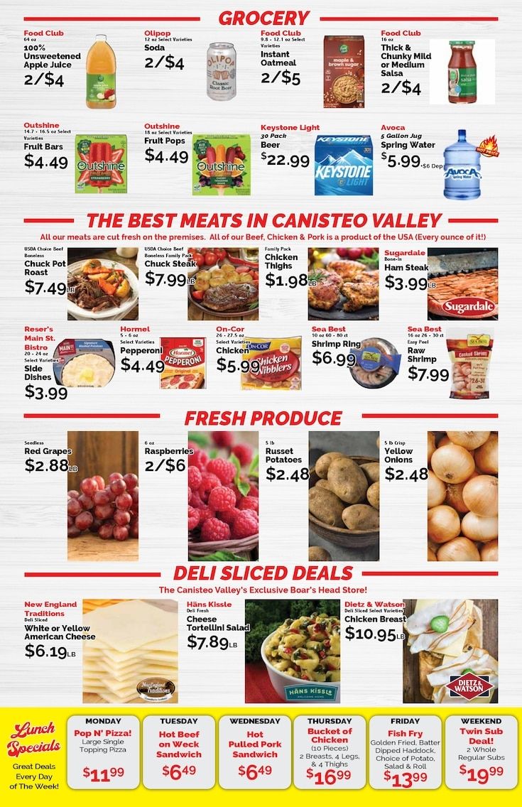 Canisteo Shurfine Weekly Ad September 25 - October 1, 2026