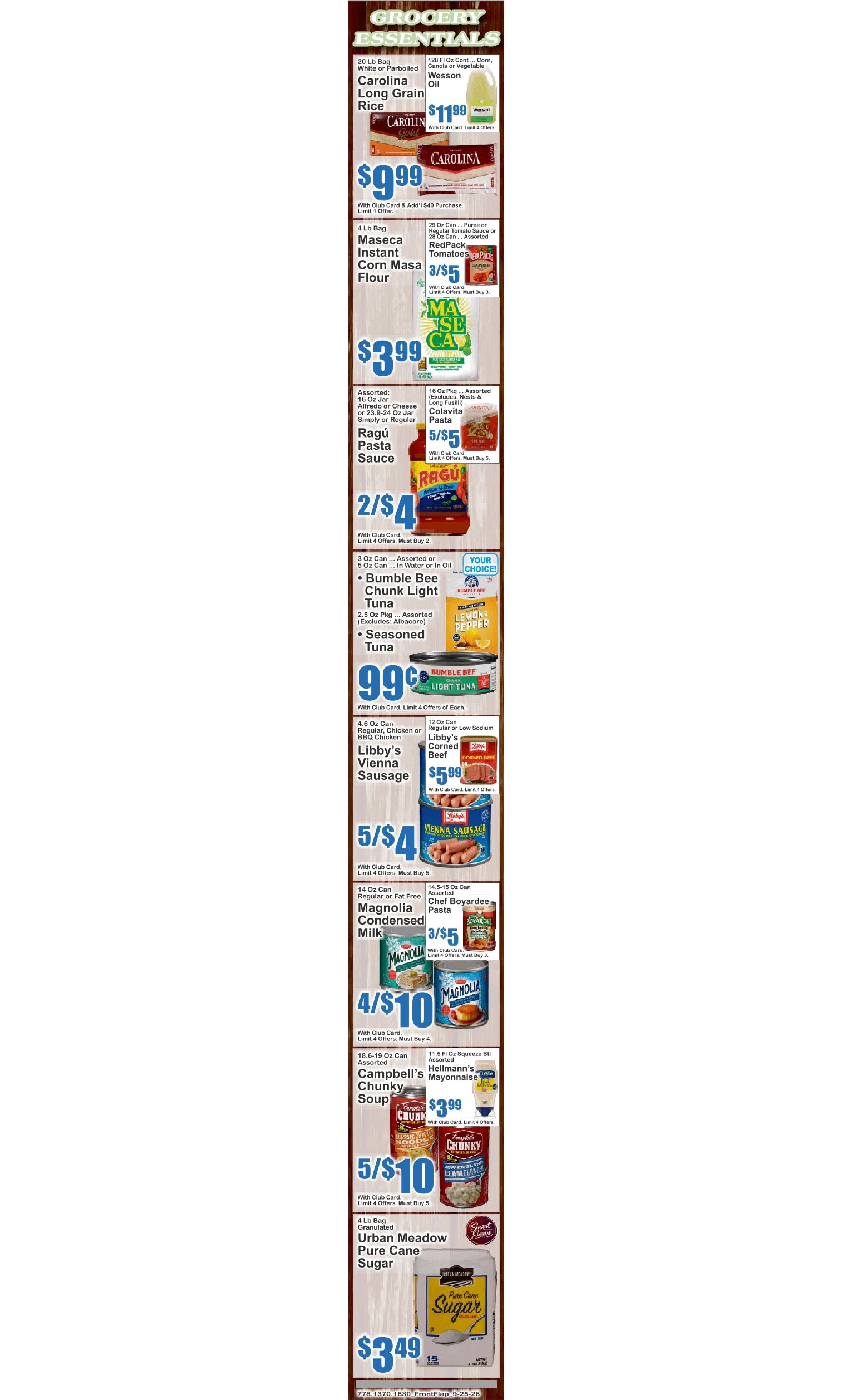 Food Universe (1720 Atlantic Ave., Brooklyn, NY) Weekly Ad September 25 - October 1, 2026