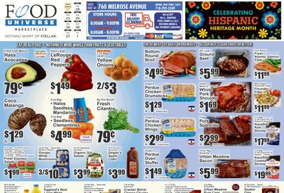 Food Universe (760 Melrose Ave., Bronx, NY) Weekly Ad September 25 - October 1, 2026