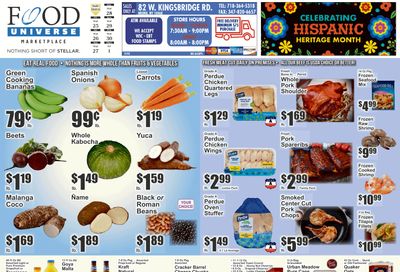 Food Universe (82 W. Kingsbridge Rd., Bronx, NY) Weekly Ad September 25 - October 1, 2026