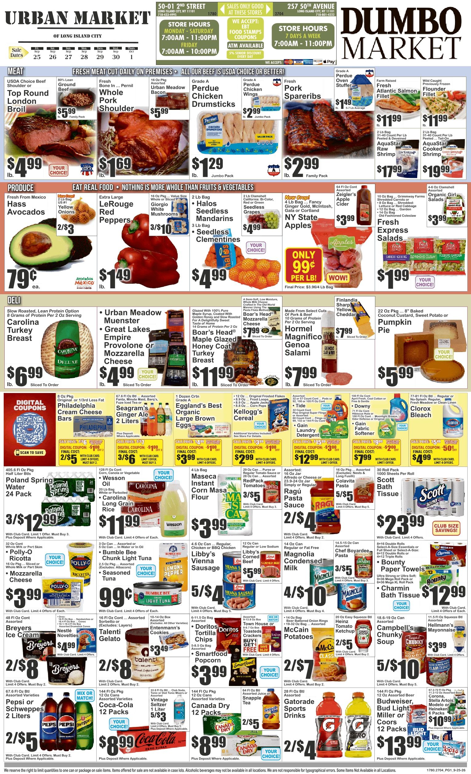 Dumbo Market (Long Island City, NY) Key Food Weekly Ad September 25 - October 1, 2026