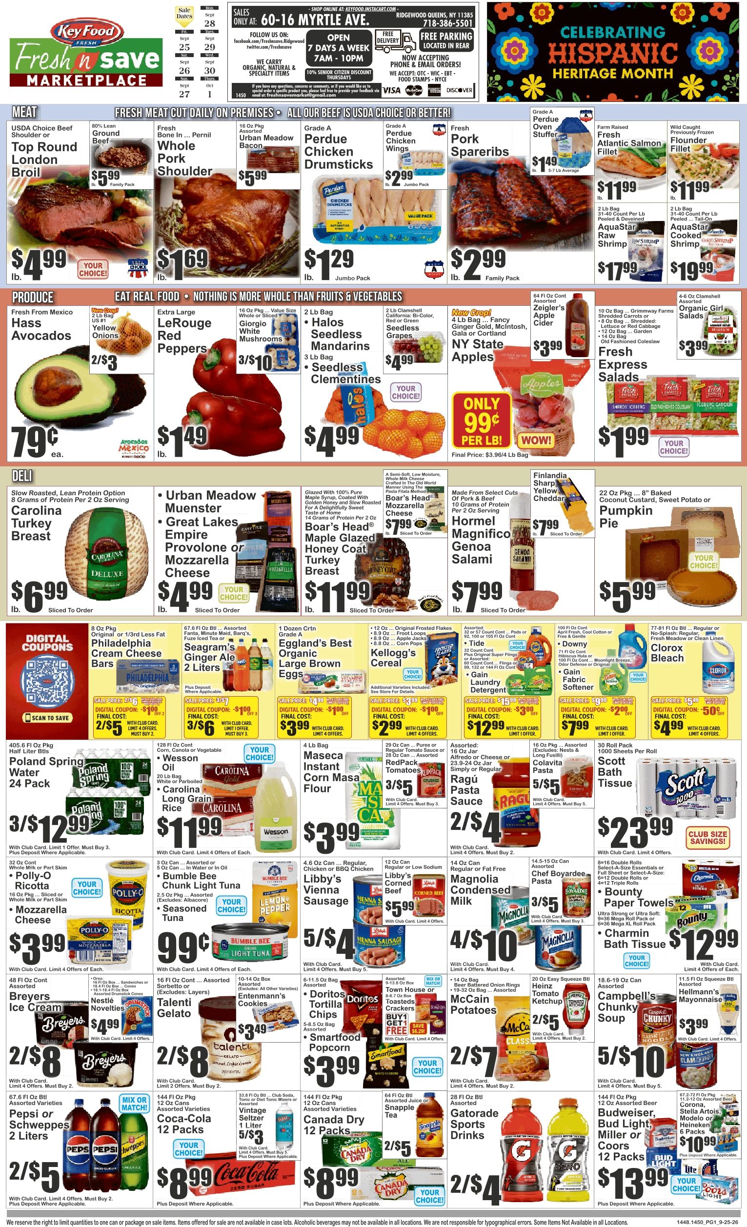 Fresh N Save Marketplace (Ridgewood, NY) Key Food Weekly Ad September 25 - October 1, 2026
