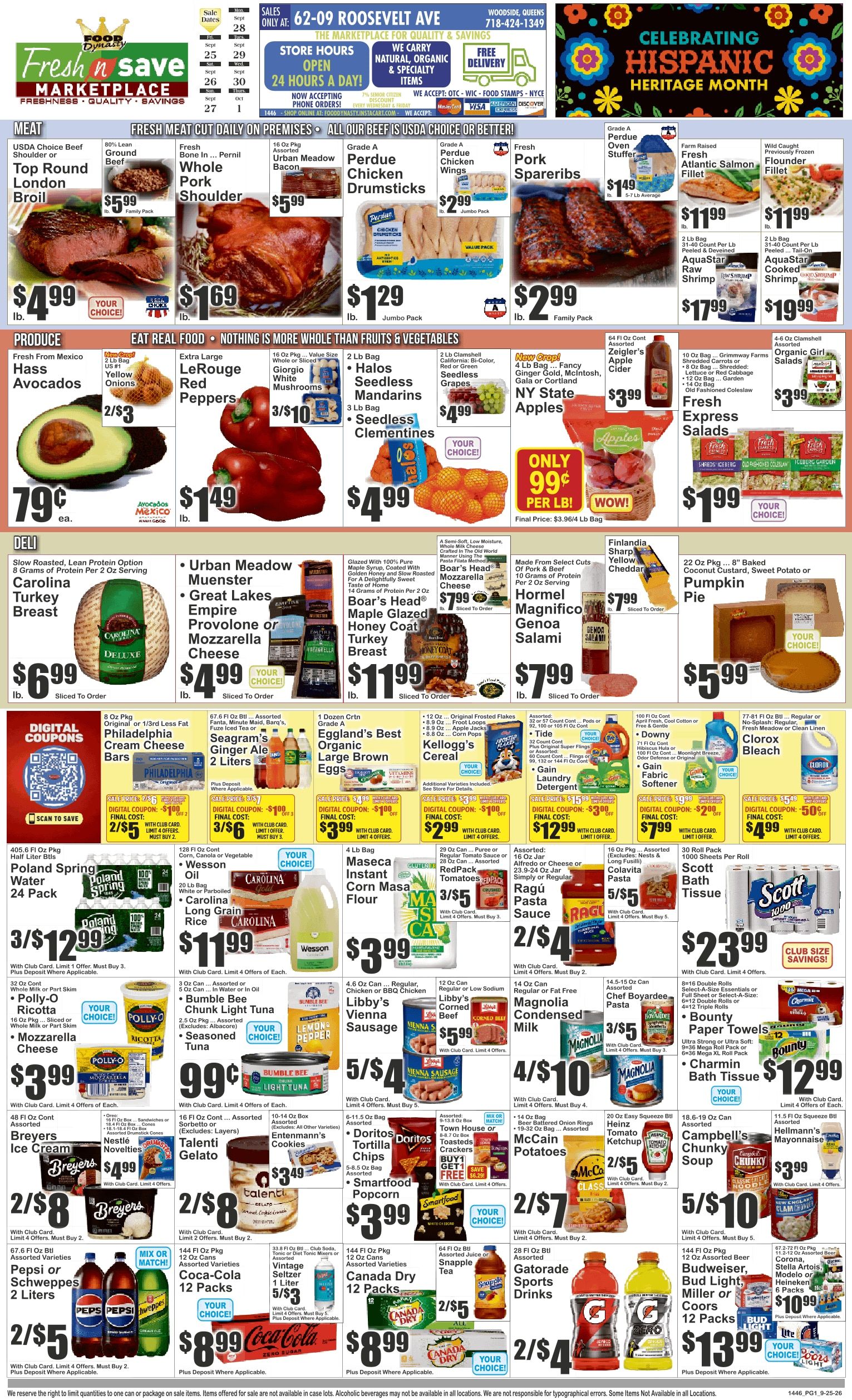 Fresh N Save Marketplace (Woodside, NY) Key Food Weekly Ad September 25 - October 1, 2026