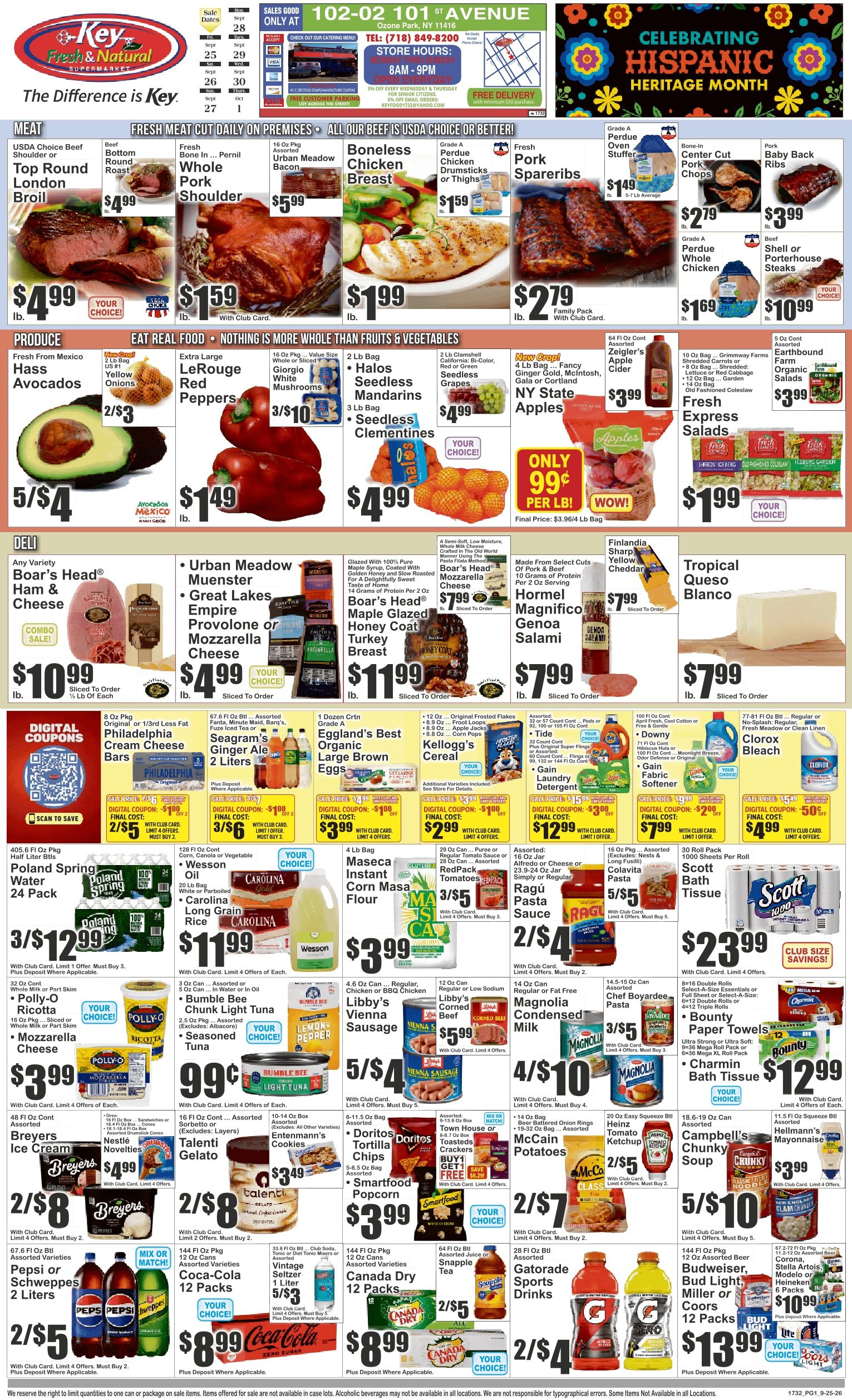 Key Fresh & Natural (102-02 101st Ave., Ozone Park, NY) Key Food Weekly Ad September 25 - October 1, 2026