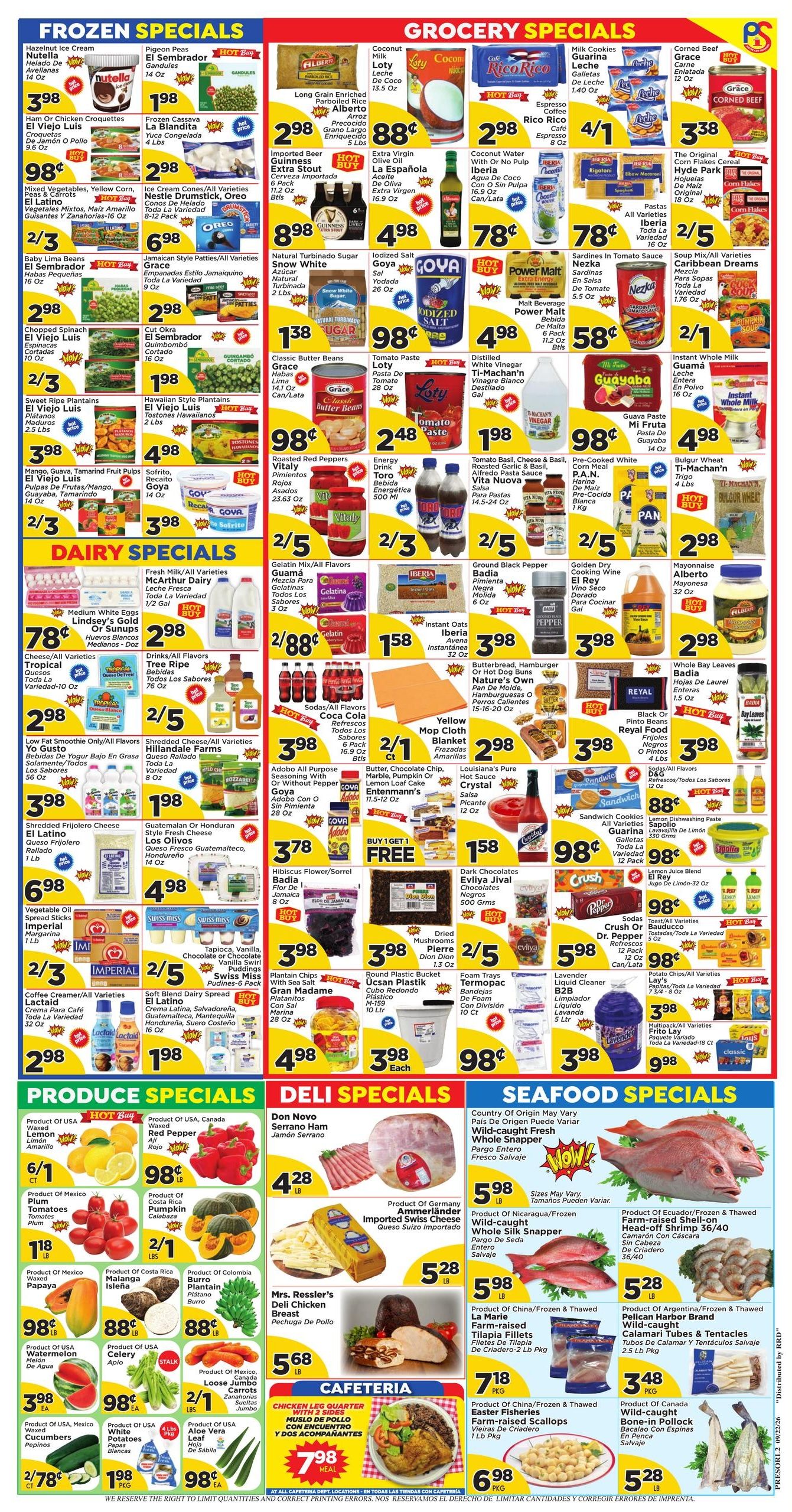 Presidente Supermarkets (Orlando Area, FL) Weekly Ad September 23 - 29, 2026