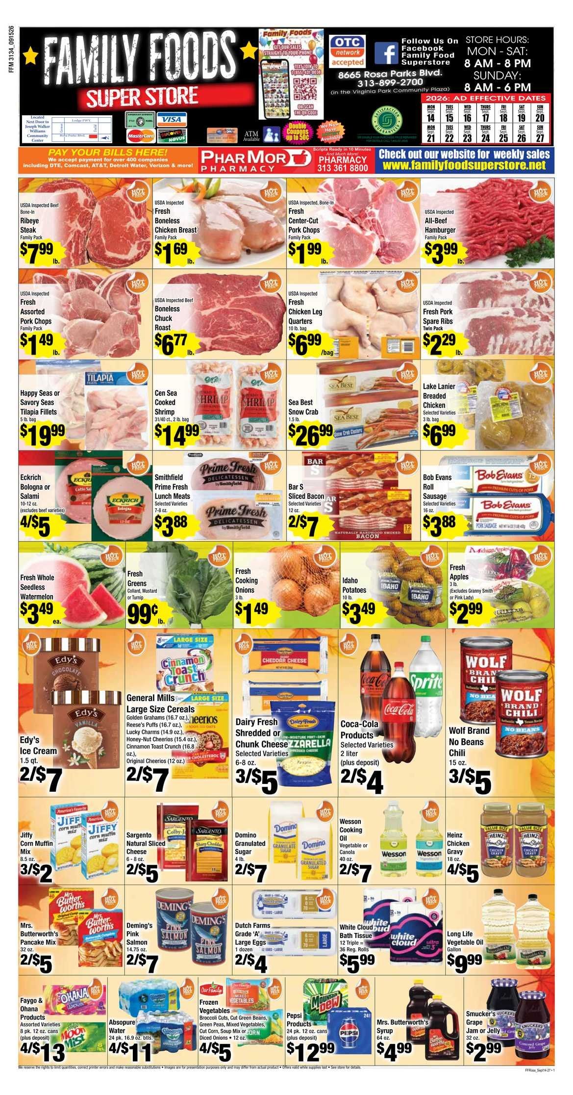 Family Foods SuperStore Weekly Ad September 25 - 27, 2026