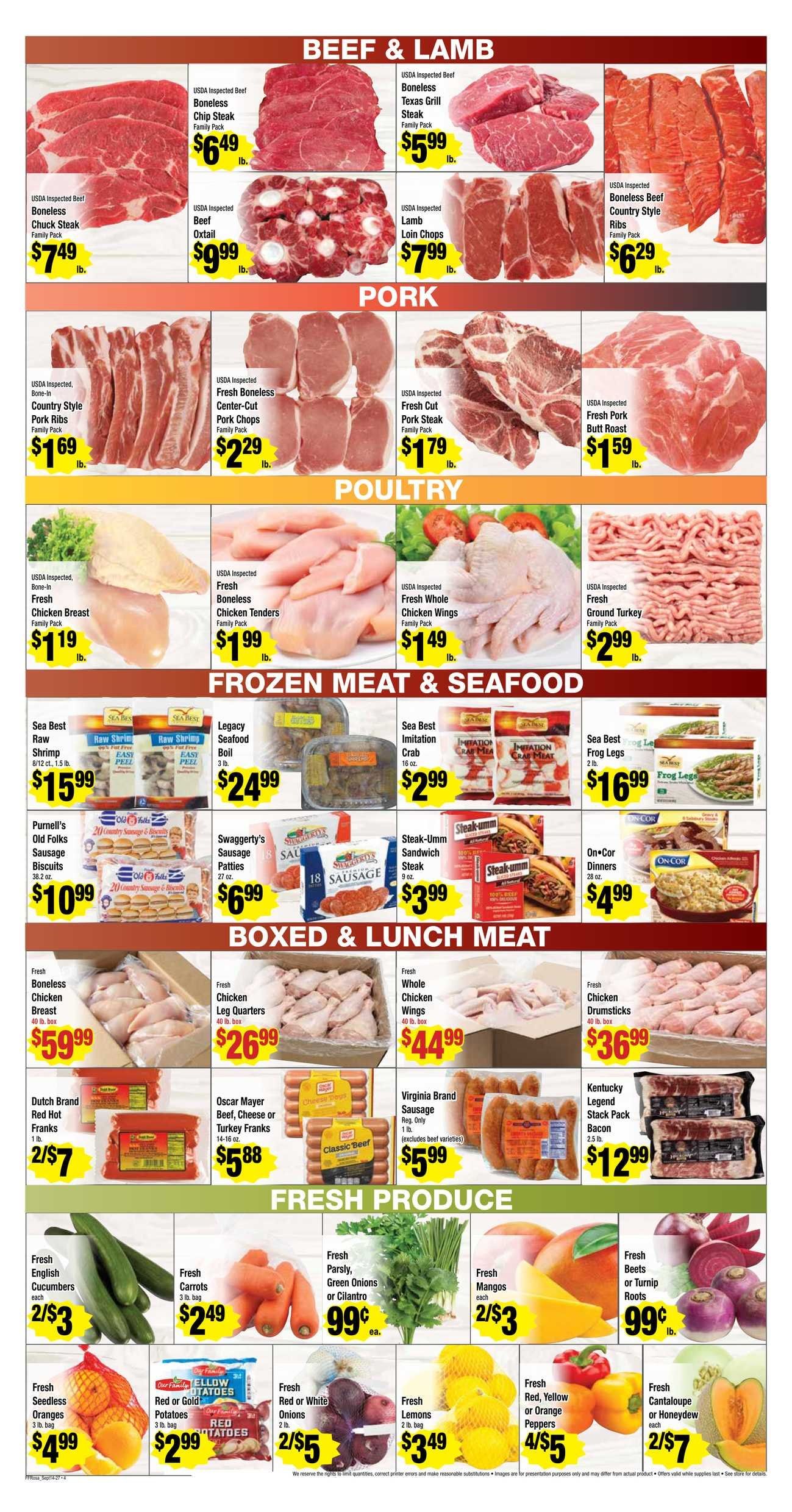 Family Foods SuperStore Weekly Ad September 25 - 27, 2026