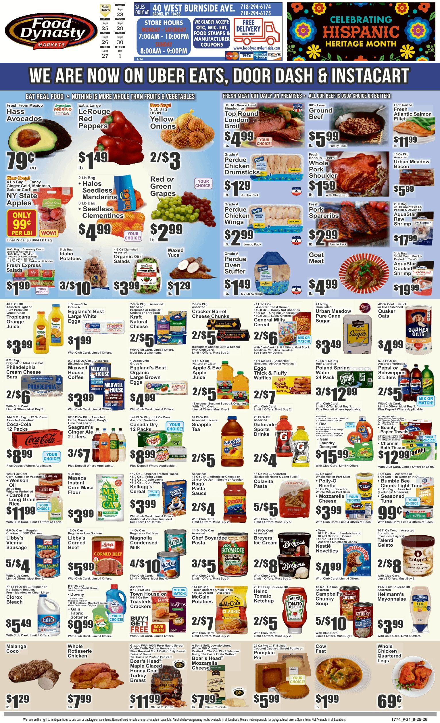 Food Dynasty (Bronx, NY) Key Food Weekly Ad September 25 - October 1, 2026