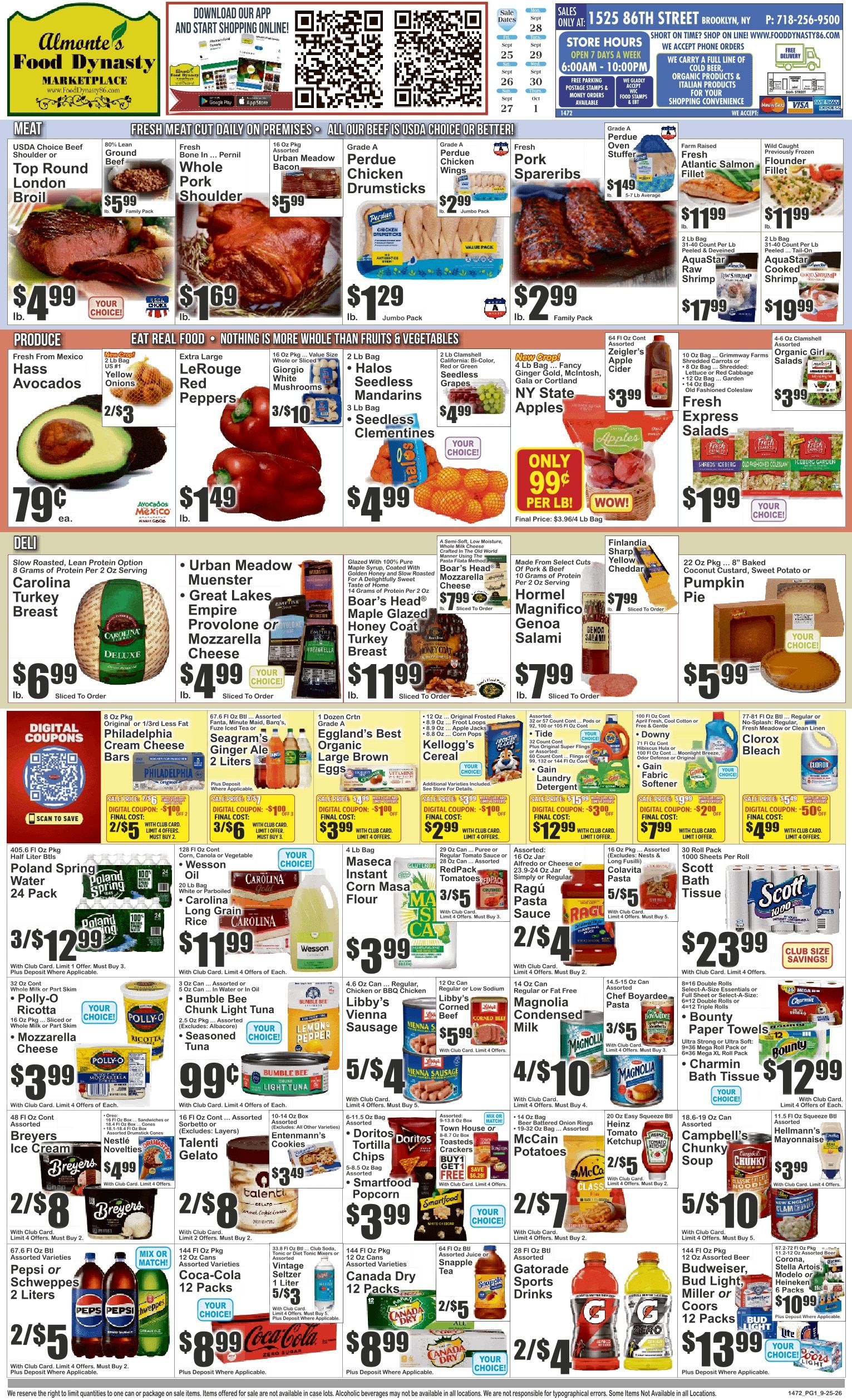 Food Dynasty (Brooklyn, NY) Key Food Weekly Ad September 25 - October 1, 2026